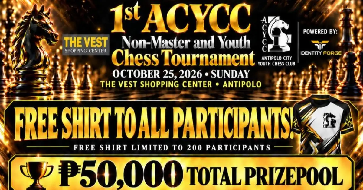 1st ACYCC Non-Master And Youth Chess Tournament poster