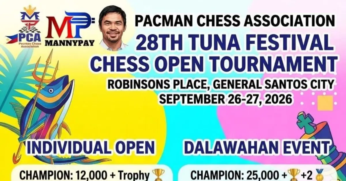 Pacman Chess Association 28th Tuna Festival Chess Open Tournament poster