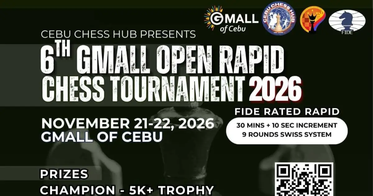 6th Gmall Open Rapid Chess Tournament 2026 poster