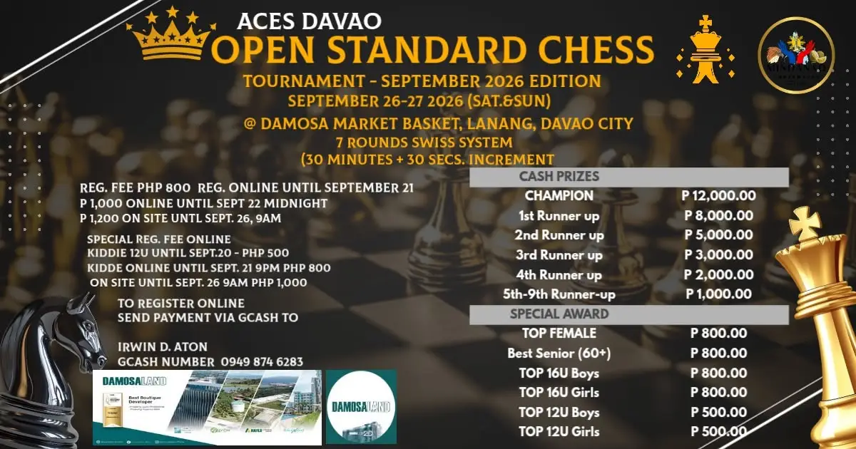 ACES Davao Open Standard Chess poster