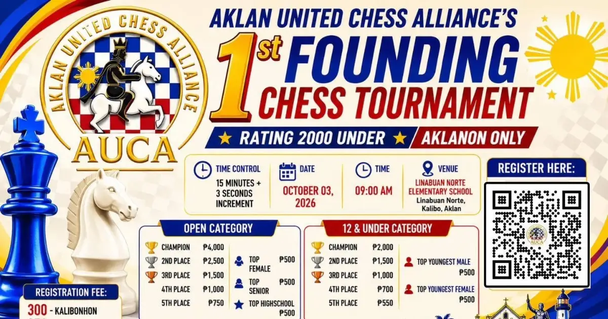 Aklan United Chess Alliance's 1st Foundation Chess Tournament poster