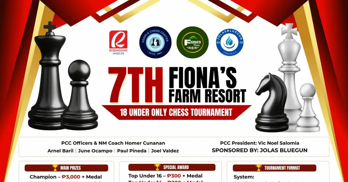 Fionas 18 Under Open Chess Tournament poster