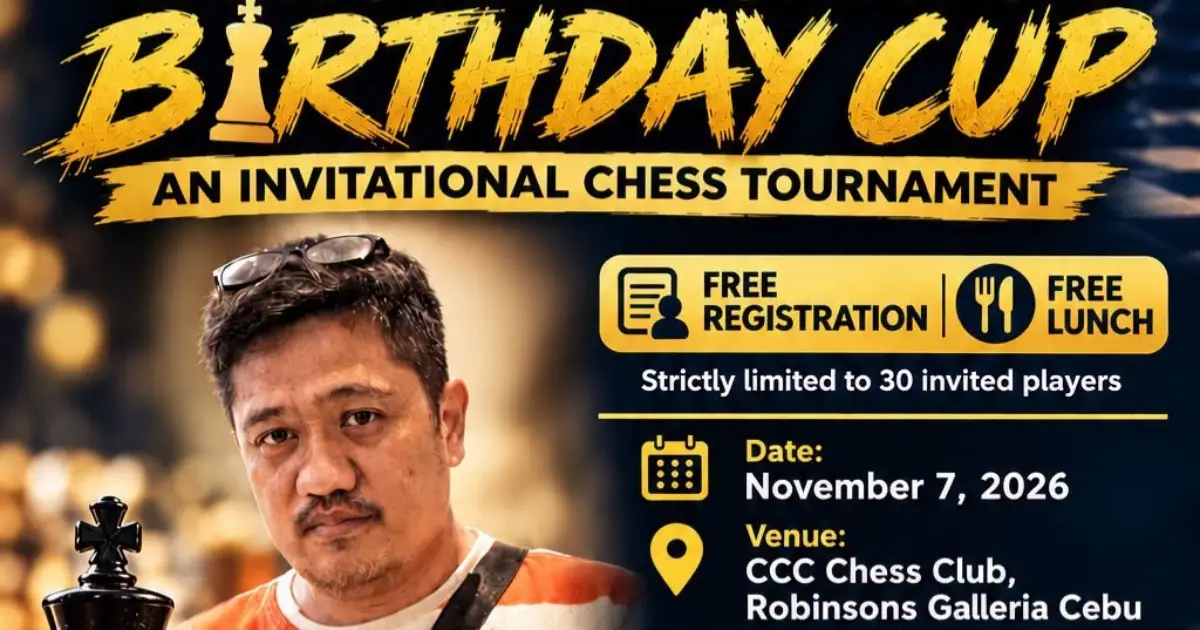 NM Rommel Ganzon Birthday Cup Chess Tournament poster