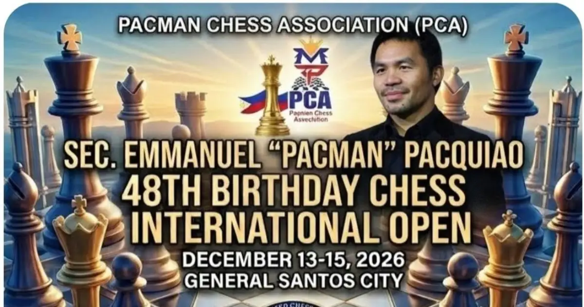 Sec. Emmanuel "Pacman" Pacquiao 48th Birthday Chess International Open poster