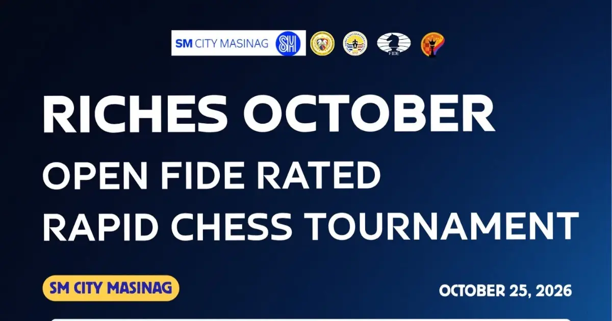 Riches October Open FIDE Rated Rapid Chess Tournament poster
